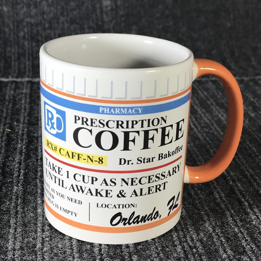 Vintage RX Prescription Coffee Cup Mug Novelty